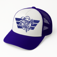 Blue and white logo Hat