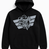 Black and White logo Hoodie