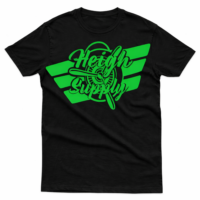 Black and Green logo Tee