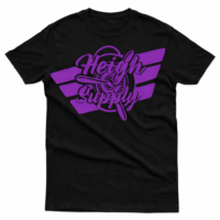 Black and Purple logo Tee