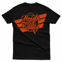 Black and Orange logo Tee