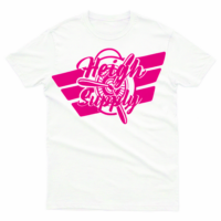 White and Pink logo Tee