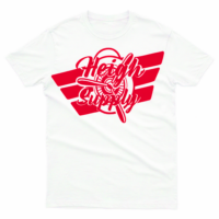 White and Red logo Tee